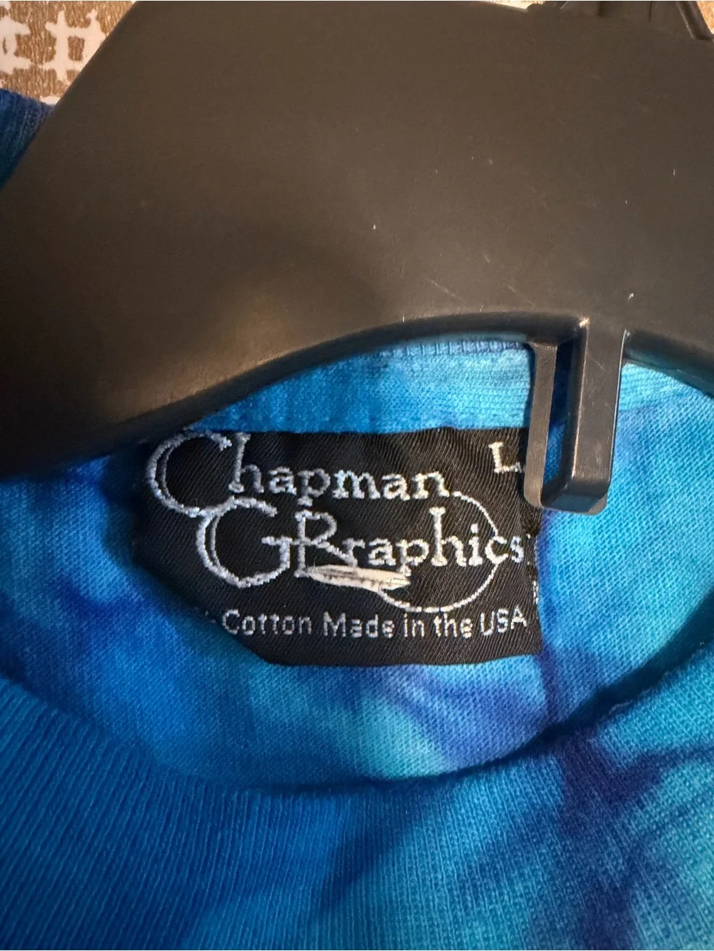 Lisa Chapman Graphics “Preserve The Rainforest “ Vintage 90s Tie Dye Blue Size L